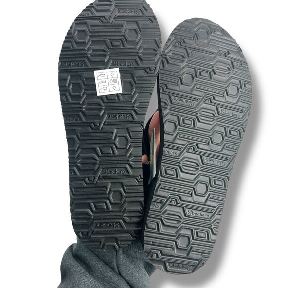 NEW Skechers Meditation Glamour Muse Sandals Size 9 Black Embellished Rhinestone - Picture 7 of 11